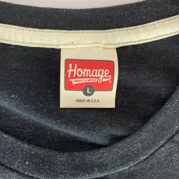 Homage Charcoal Gray Give Him The Hot Stinky Cheddar Shirt Mens Large - Picture 4 of 6